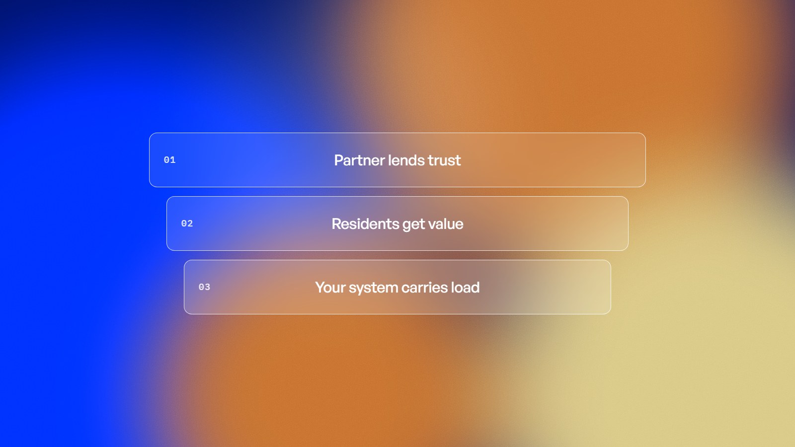 Every partnership has to pay three ways